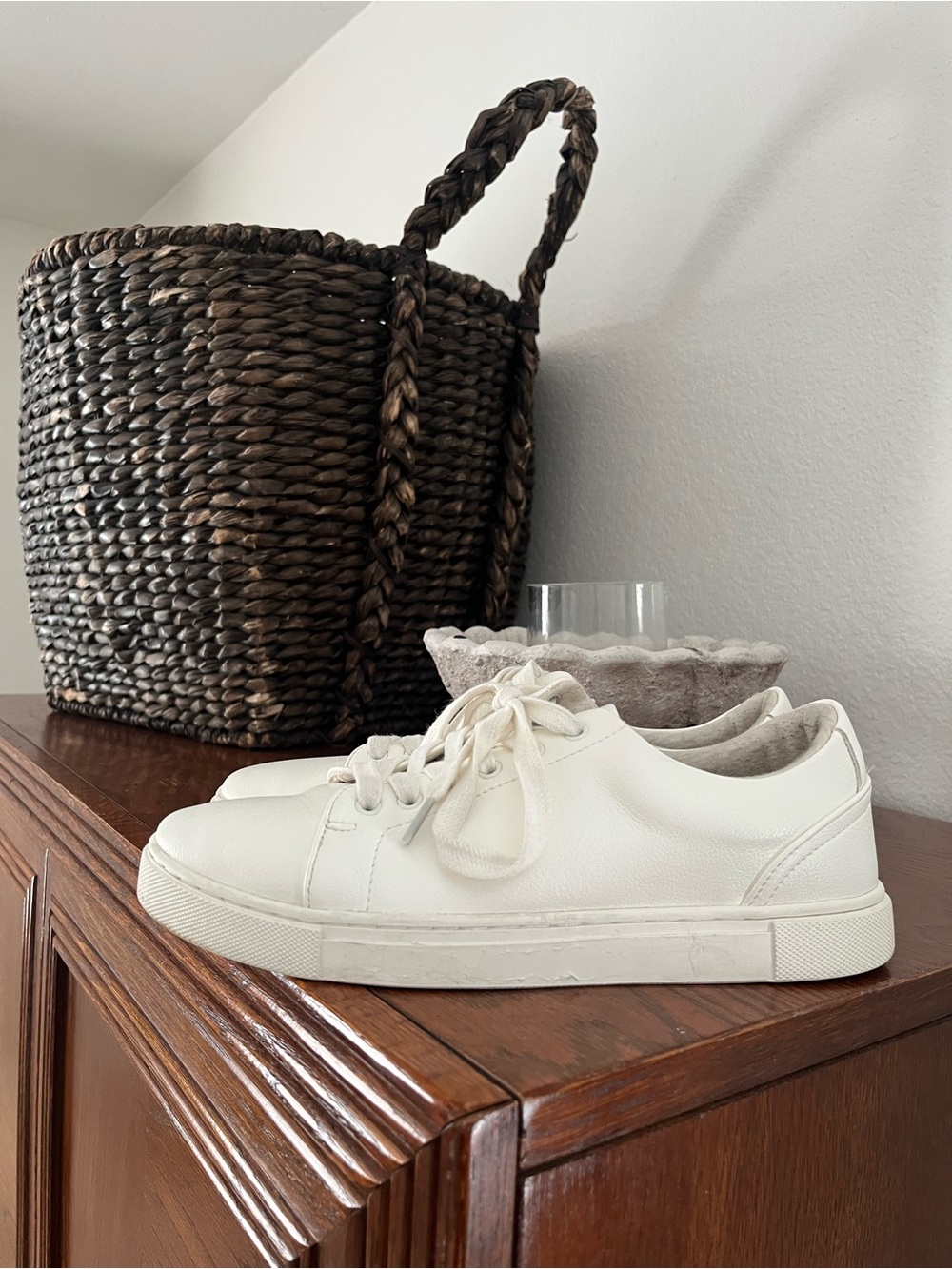 Joie White Women’s Leather Sneakers